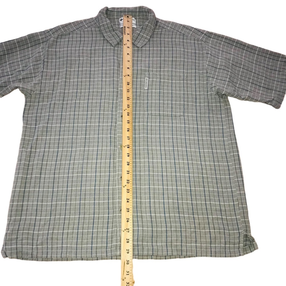 Columbia Sportswear Gray Blue Plaid Button Down Shirt - Men’s XL - Picture 4 of 9